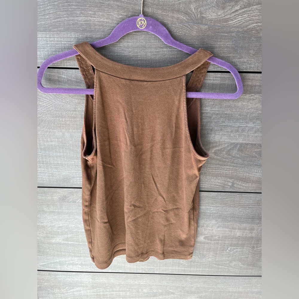 Rafaella Brown Embellished Top - Petite Small - Picture 3 of 3